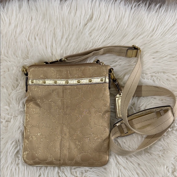 Coach Handbags - Coach Gold Crossbody Bag